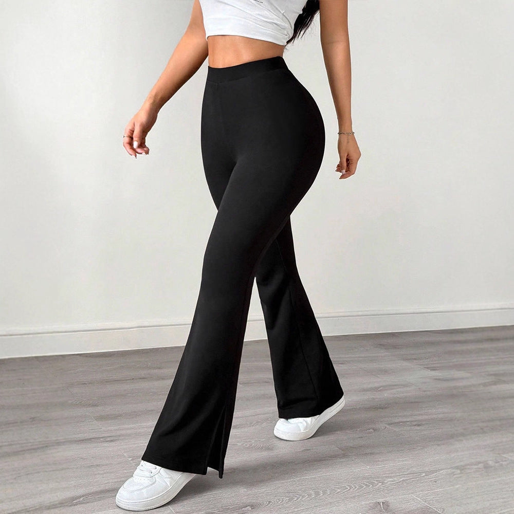 Damen elegante Flared-Hose aus flexibler Mikrofaser R&B