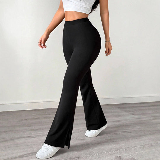 Damen elegante Flared-Hose aus flexibler Mikrofaser R&B