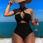 Damen eleganter Cut-Out Badeanzug R&B