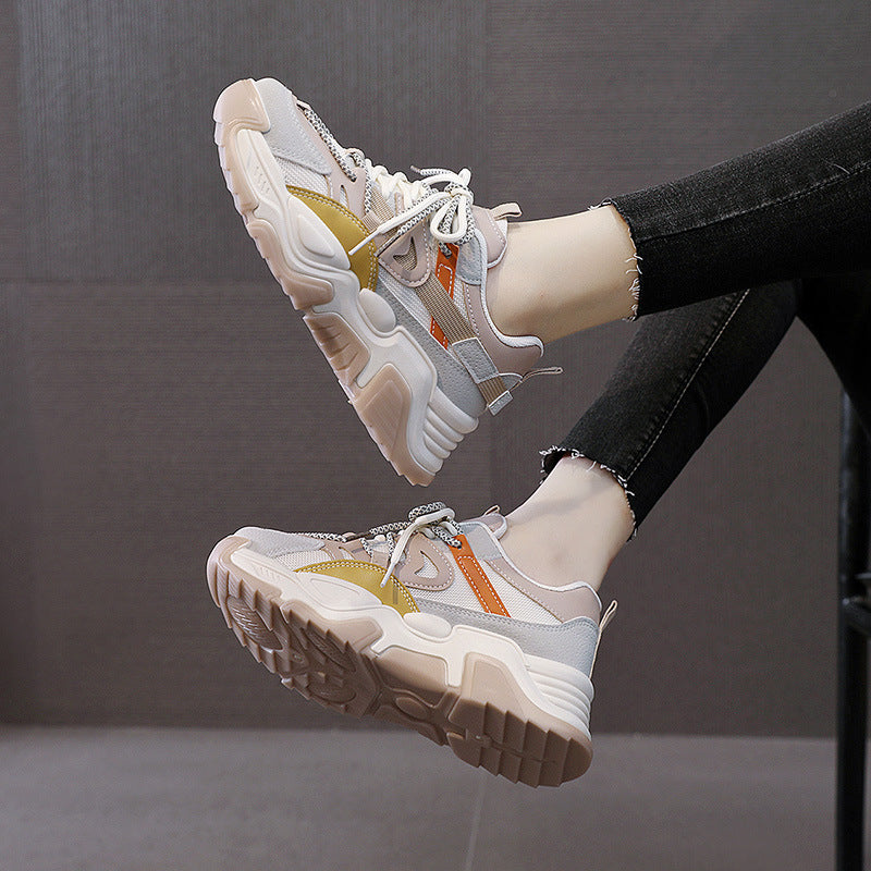 Damen sportliche Sneakers mit ergonomischer Dämpfung und atmungsaktiver Obermaterialstruktur R&B