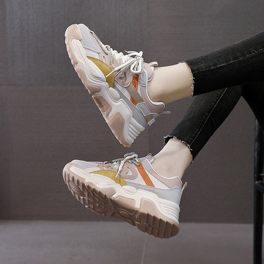 Damen sportliche Sneakers mit ergonomischer Dämpfung und atmungsaktiver Obermaterialstruktur R&B