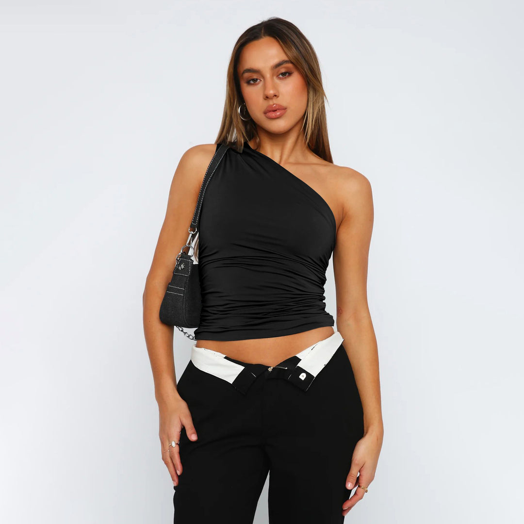Damen asymmetrisches Rapportoberteil mit Wickeleffekt R&B