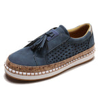 Damen Freizeitschuhe mit modischem Fransen-Detail und perforiertem Obermaterial R&B