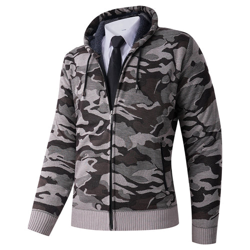 Herren modische Kapuzenjacke mit stylischem Camouflage-Design R&B