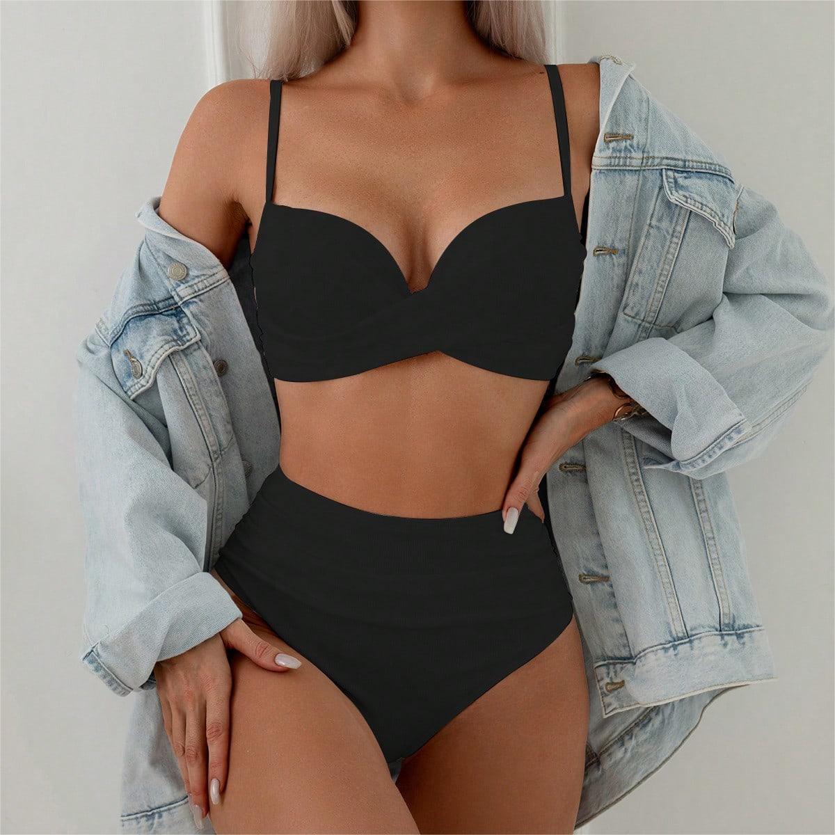 Damen Hochgeschnittenes Badeanzug-Set R&B