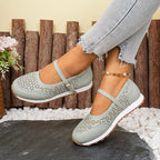 Damen Atmungsaktive Ballerinas mit dekorativer Perforation R&B
