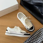 Damen Sportliche Sneakers mit moderner Canvas-Oberfläche und rutschfester Gummisohle