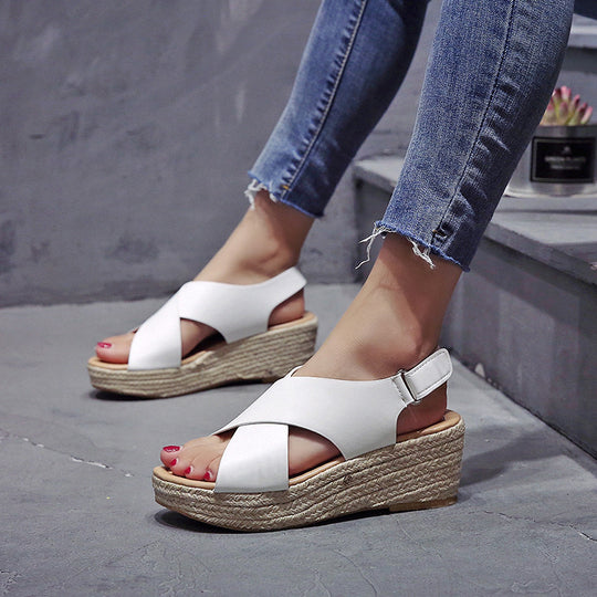 Damen Wedge-Sandalen mit elegantem Schnitt und komfortablem Fußbett R&B