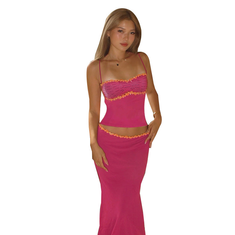 Damen elegantes Maxikleid mit raffinierten Spitzendetails R&B