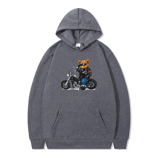 Damen Kapuzenpullover mit einzigartigem Bärenmotiv und lässiger Passform R&B