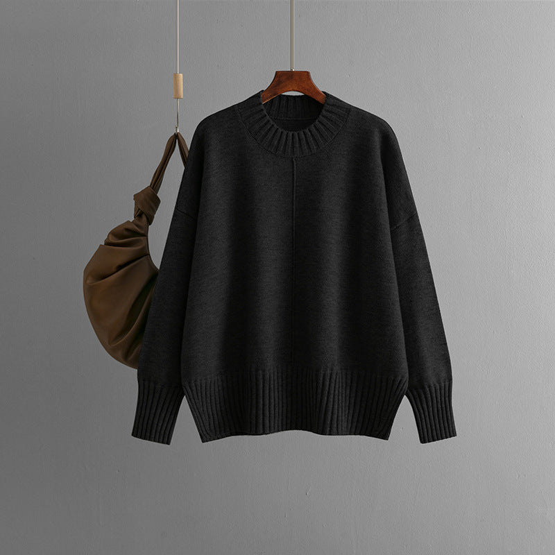 Damen Oversized Strickpullover mit Rippenbund R&B