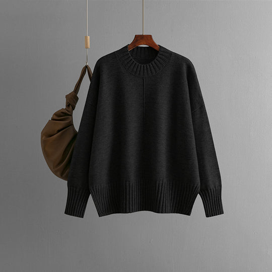 Damen Oversized Strickpullover mit Rippenbund R&B