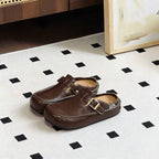 Damen stilvolle Clogs mit modischem Schnallenverschluss und hochwertigen Materialien R&B