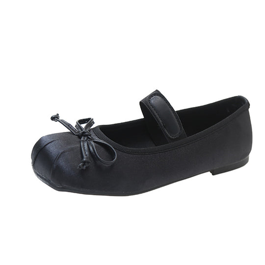 Damen elegante Ballerinas mit verstellbarem Riemen und Schleifenverzierung R&B