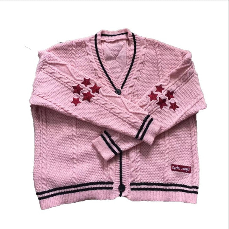 Damen Strickjacke mit aufwendigem Sternen-Design R&B