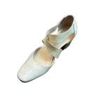 Damen elegante Ballerinas mit geschmackvoller Überkreuz-Schnürung und komfortablem Blockabsatz R&B