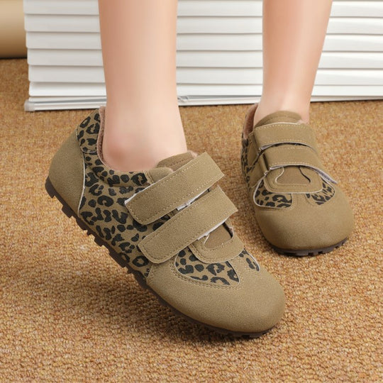 Damen modische Sneaker mit praktischem Klettverschluss und kuscheligem Fleece-Innenfutter R&B
