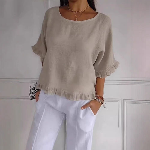 Damen Leichtes Shirt mit Fransen R&B