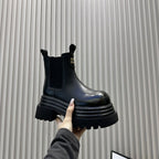 Damen Modische Chelsea-Boots mit Plateau und elastischen Einsätzen R&B