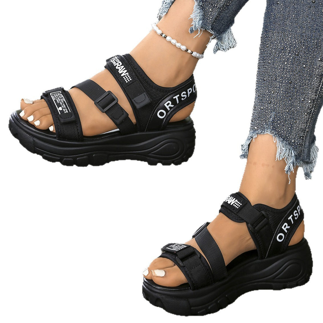 Damen Sportliche Sandalen mit verstellbarem Riemen und rutschfester Sohle R&B