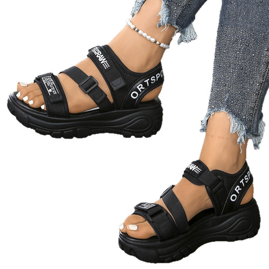 Damen Sportliche Sandalen mit verstellbarem Riemen und rutschfester Sohle R&B