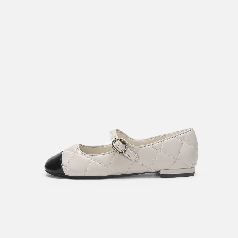 Damen Ballerinas mit verstellbarem Riemen und elegantem Kettenakzent R&B