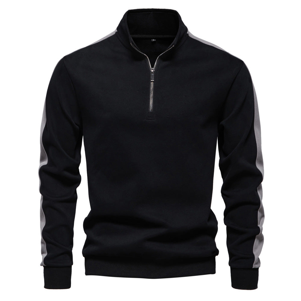 Herren Sportpullover mit Stehkragen R&B