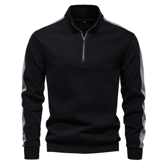 Herren Sportpullover mit Stehkragen R&B