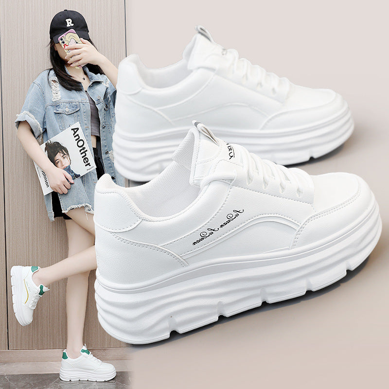 Damen Sportliche Plateau Sneakers mit atmungsaktiver Oberflächenstruktur und dämpfender Laufsohle R&B