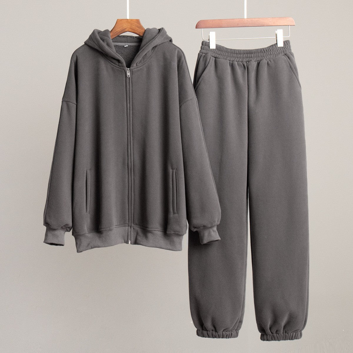 Damen Bequemes Freizeit-Set mit Kapuze und elastischem Bund R&B
