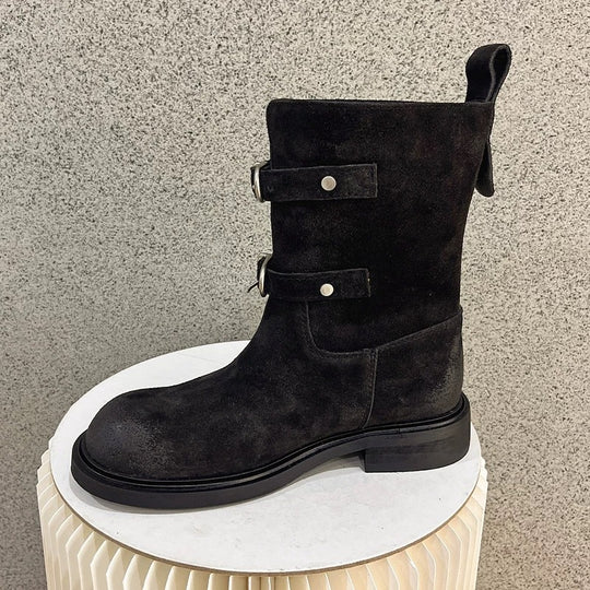 Damen Stiefelette mit zwei Riemen R&B
