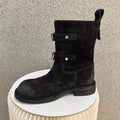 Damen Stiefeletten mit modischem Schnallenverschluss und robustem Profil