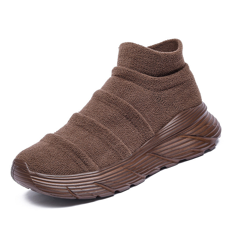 Damen Modische High-Top Sneakers mit elastischem Obermaterial R&B