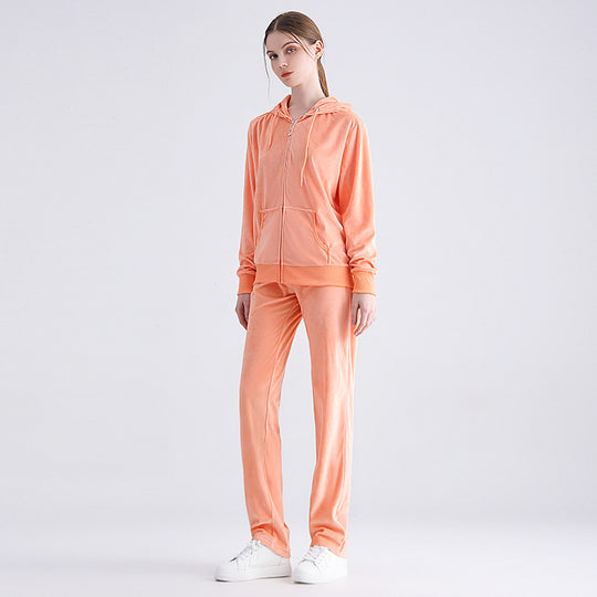 Damen Sportlicher Jogginganzug mit Kapuze R&B