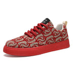 Damen Modische Sneaker mit einzigartigem grafischen Muster und rutschfester Sohle