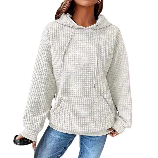 Damen lässiger Kapuzenpullover mit strukturiertem Design R&B