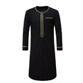 Herren elegantes Tunika-Kleid mit feinen Stickdetails