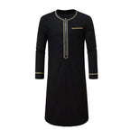 Herren elegantes Tunika-Kleid mit feinen Stickdetails