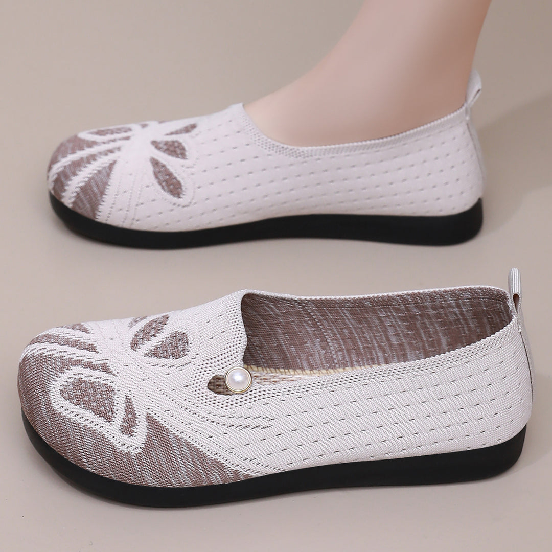 Damen Bequeme Slip-On Clogs mit modischem Perl-Detail und atmungsaktiver Oberfläche R&B