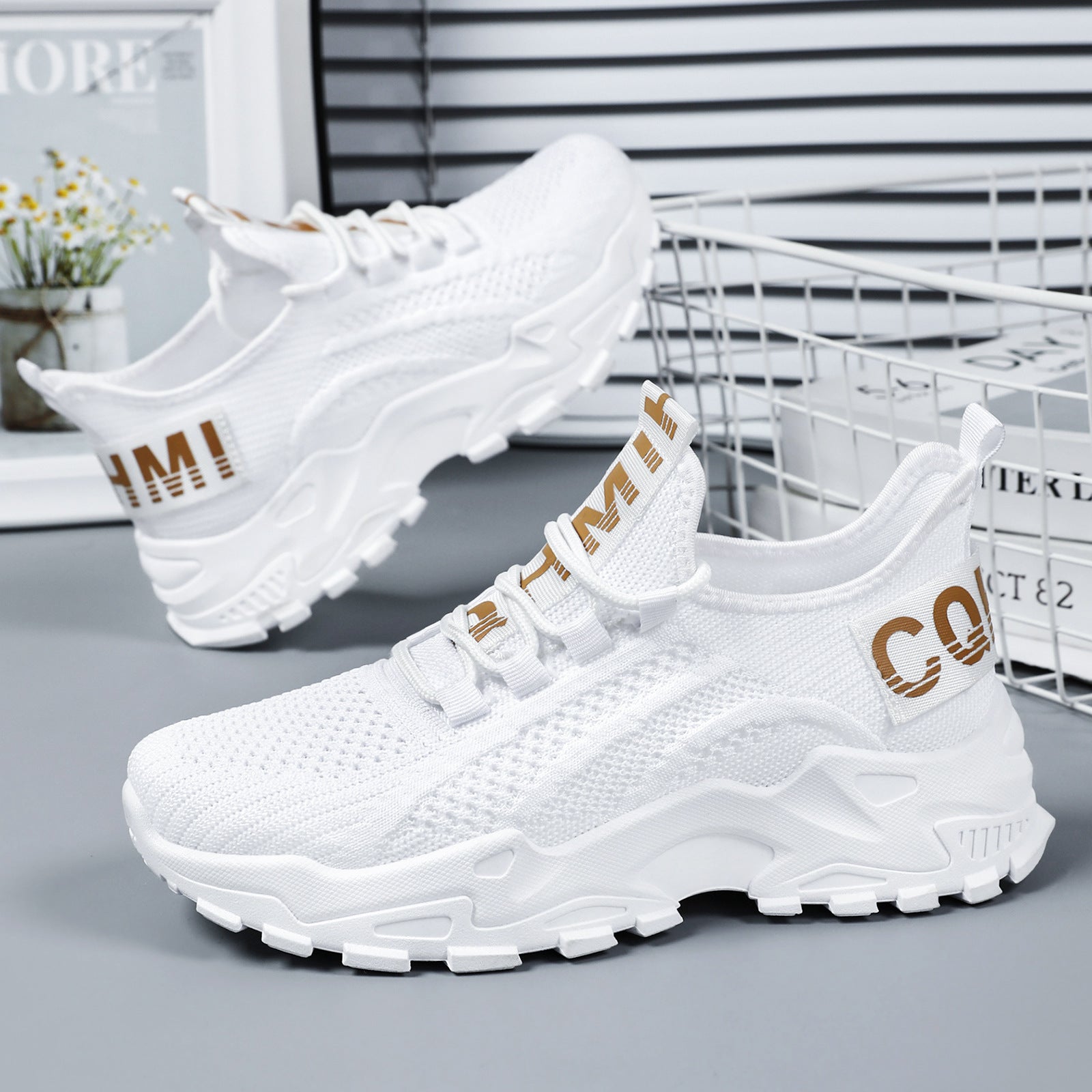 Damen Sportliche und bequeme Sneakers mit atmungsaktiver Mesh-Oberfläche R&B
