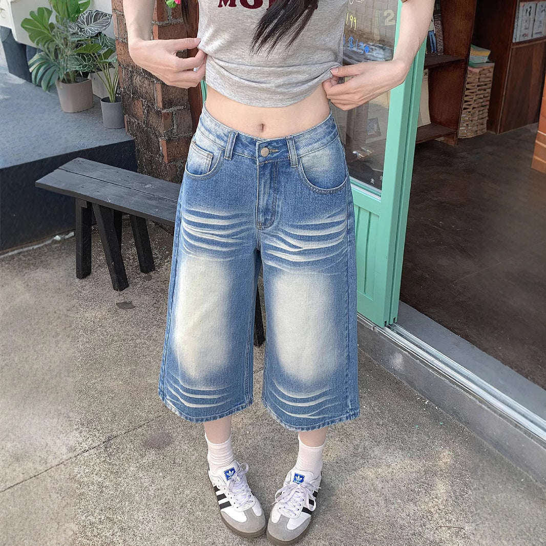 Damen weit geschnittene Jeanshose R&B