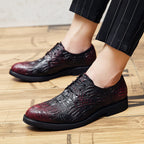 Damen Elegante Schnürschuhe mit stilvollem Krokodil-Design R&B