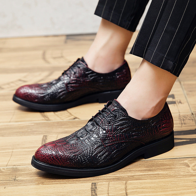 Damen Elegante Schnürschuhe mit stilvollem Krokodil-Design R&B