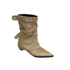 Damen Stiefel mit modischer Schnallenverzierung und schickem Cut-Out R&B