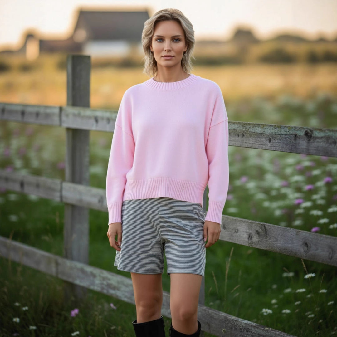 Damen lässiger Oversized Pullover R&B