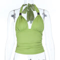 Damen Halter-Bikinioberteil mit Raffung und verspieltem Design R&B
