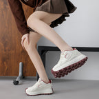 Damen Sportliche Plateau Sneakers mit modischem Design und rutschfester Sohle R&B