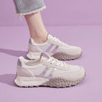 Damen Trendige Plateau-Sneaker mit atmungsaktivem Obermaterial und rutschfester Sohle R&B