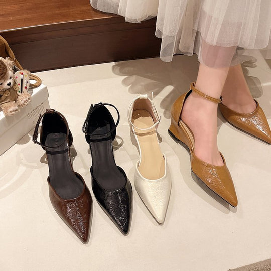 Damen elegante Slingback-Pumps mit transparentem Riemendesign und schickem Blockabsatz R&B