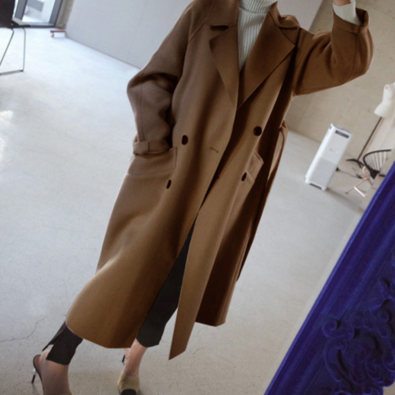 Damen Oversized Wollmantel R&B